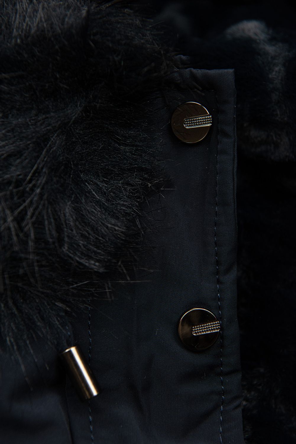 Tmavě modrá oboustranná zimní parka