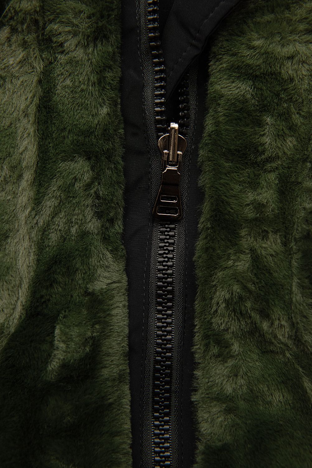 Černá oboustranná zimní parka