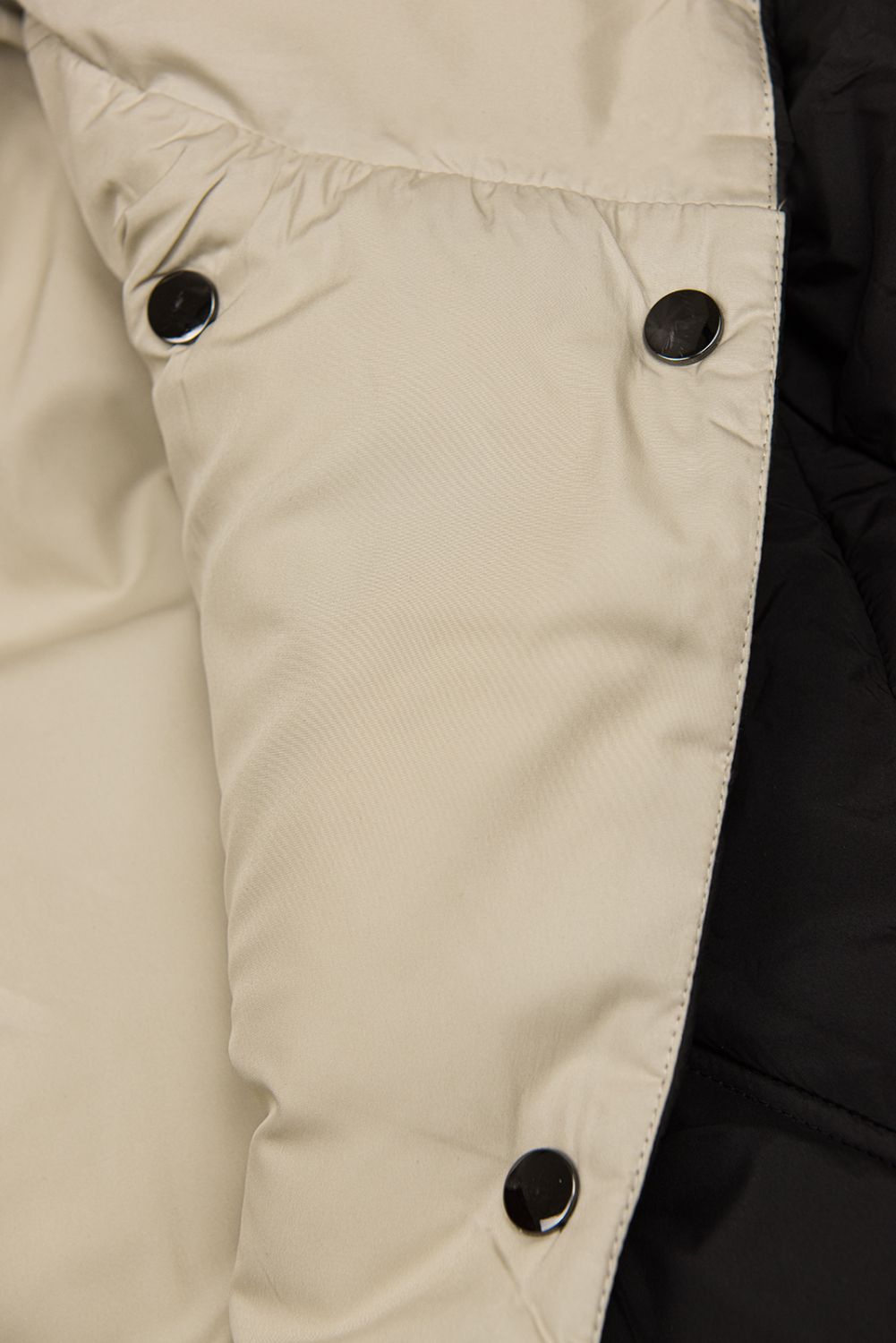 Oboustranný přechodný kabát černá/béžová