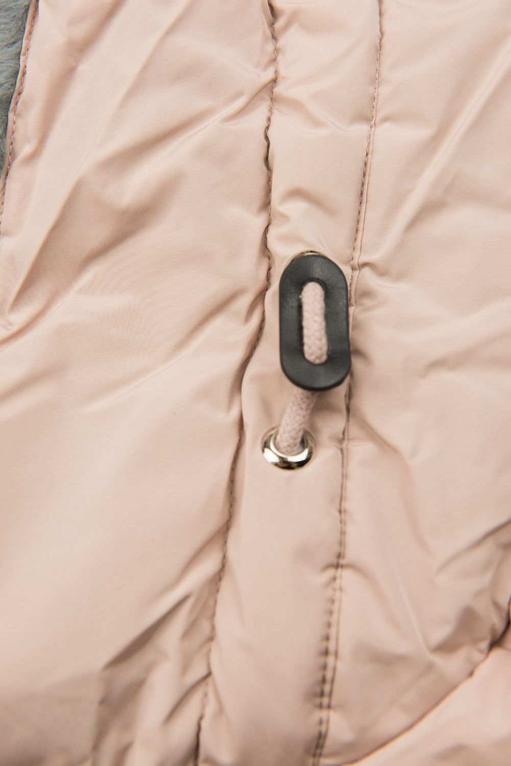 Pudrově růžová zimní bunda s květinovou podšívkou