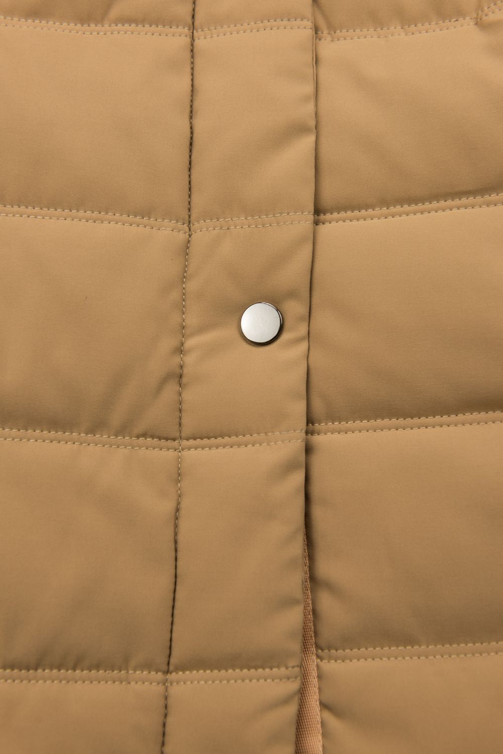 Camel hnědá zimní bunda s plyšem a kožešinou