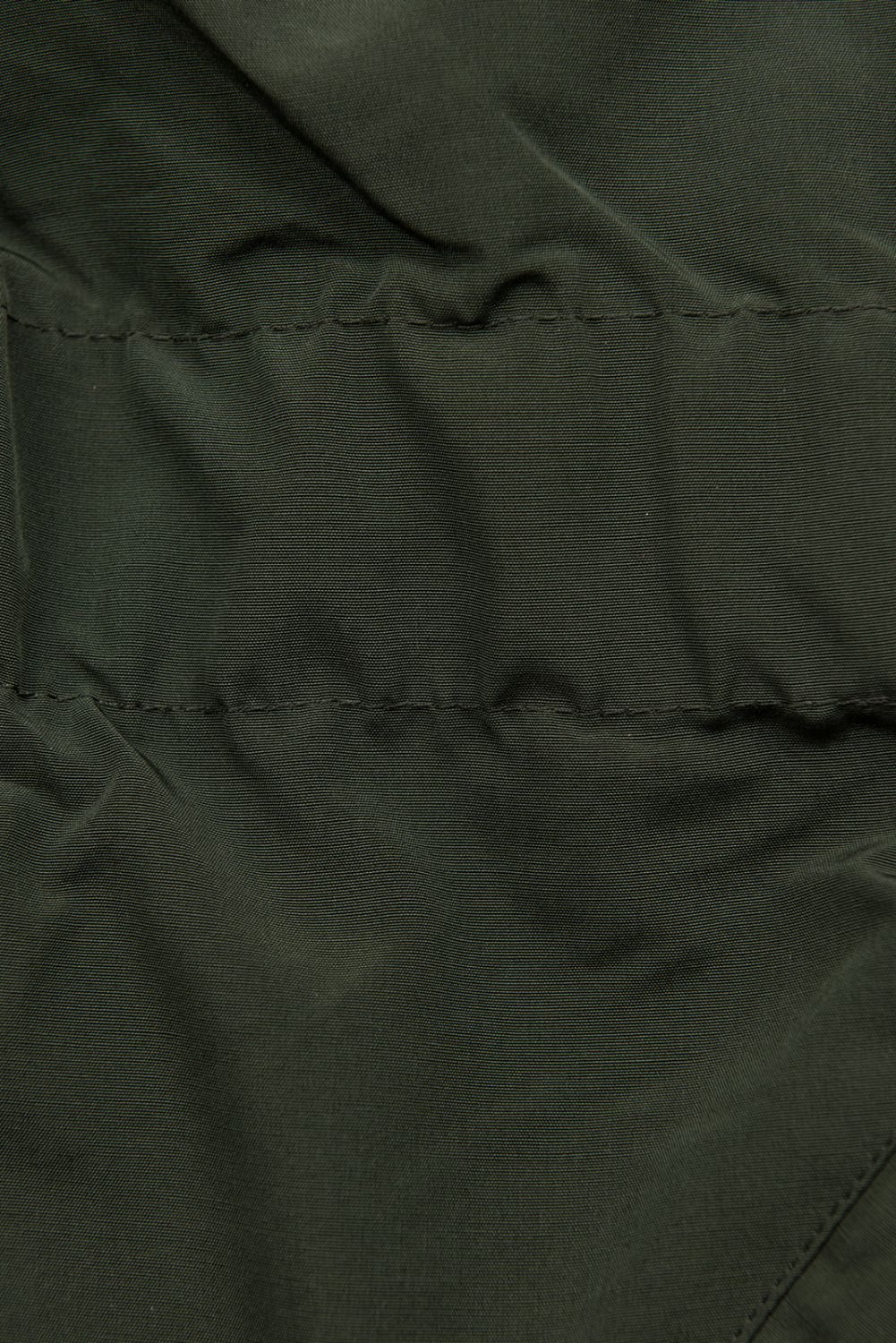 Khaki zimní parka s hnědým plyšem
