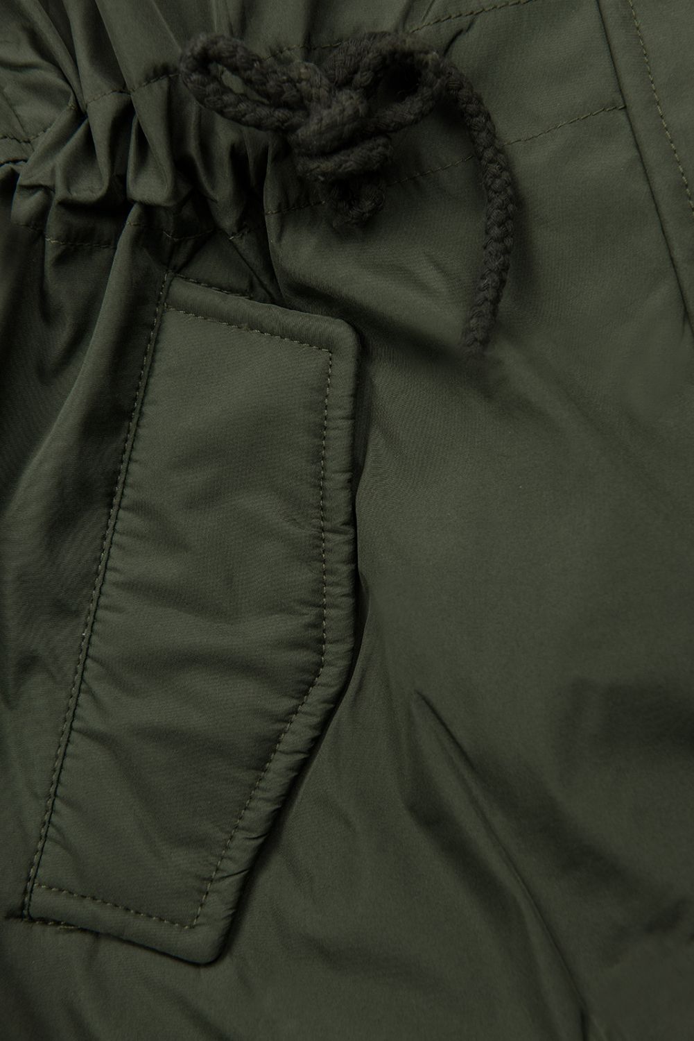 Zimní parka v khaki barvě s kožešinou