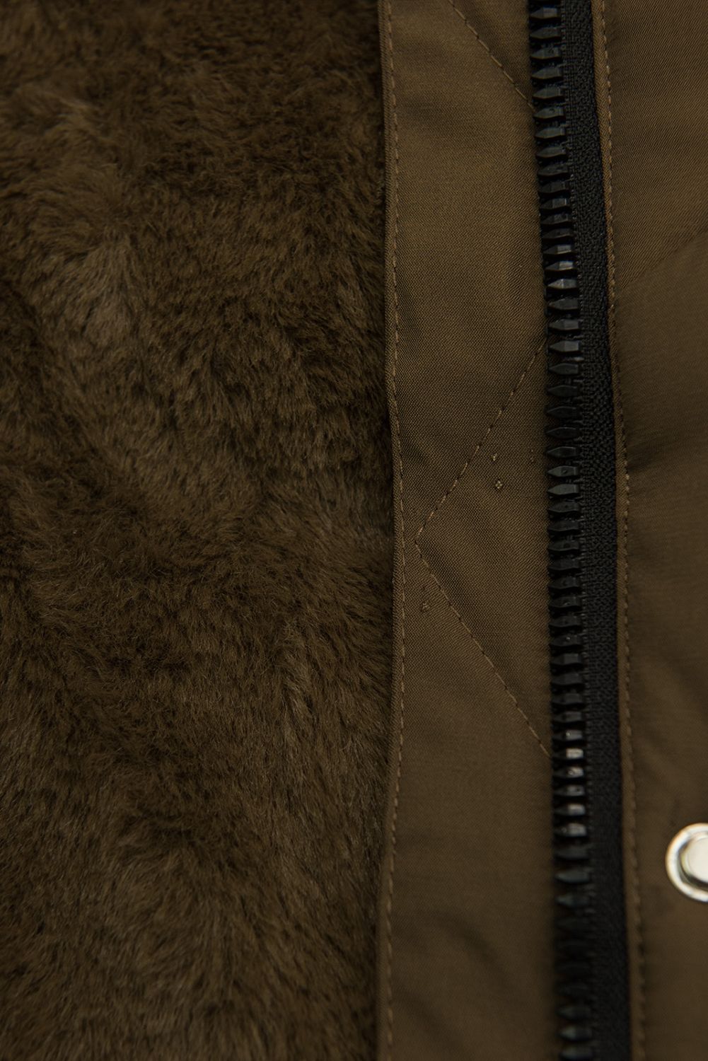 Dívčí extra teplá zimní bunda kávově hnědá