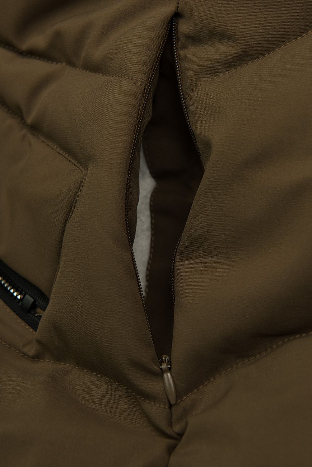 Dívčí extra teplá zimní bunda kávově hnědá