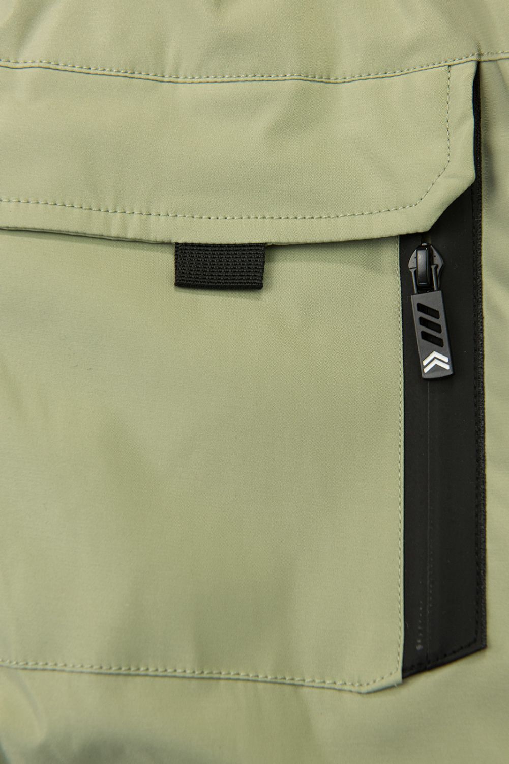 Chlapecká zimní bunda s kožešinou pistáciově zelená