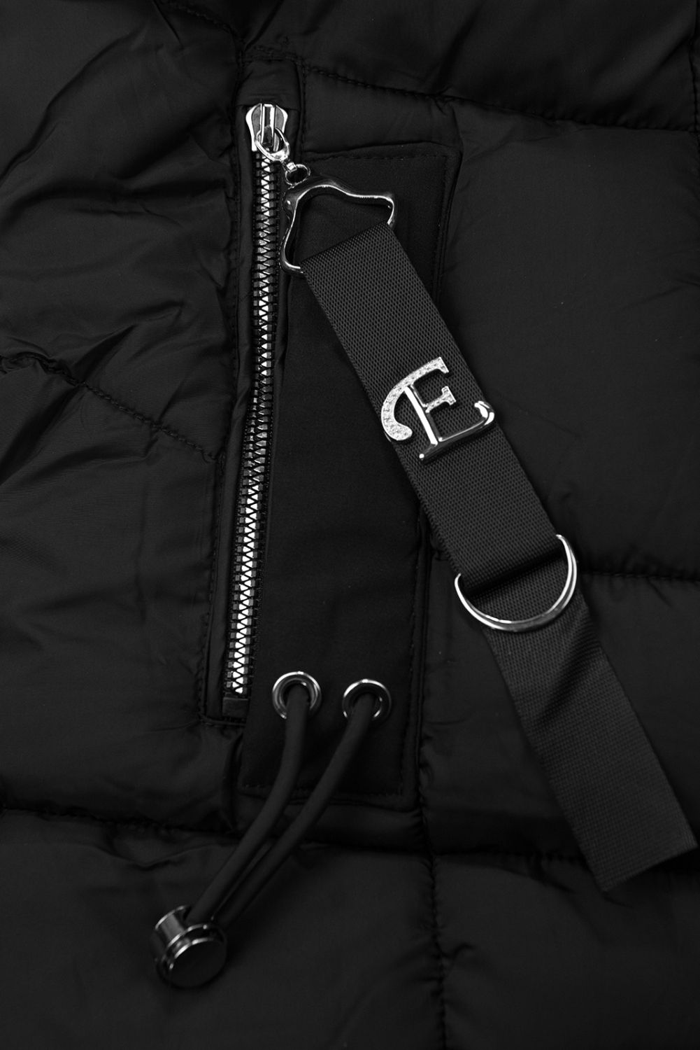 Prodloužená dámská zimní bunda černá