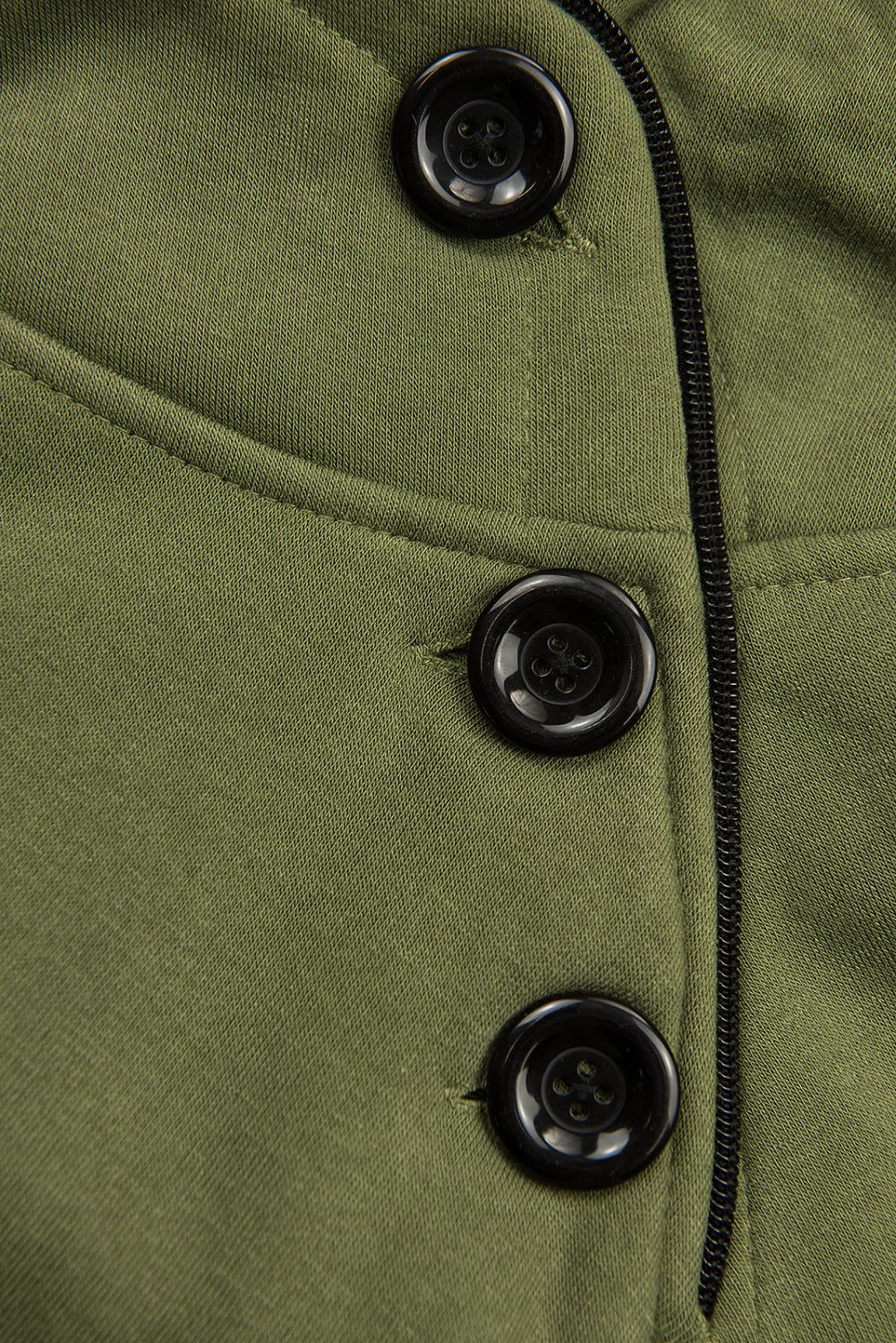 Zelená mikina s oblékáním přes hlavu