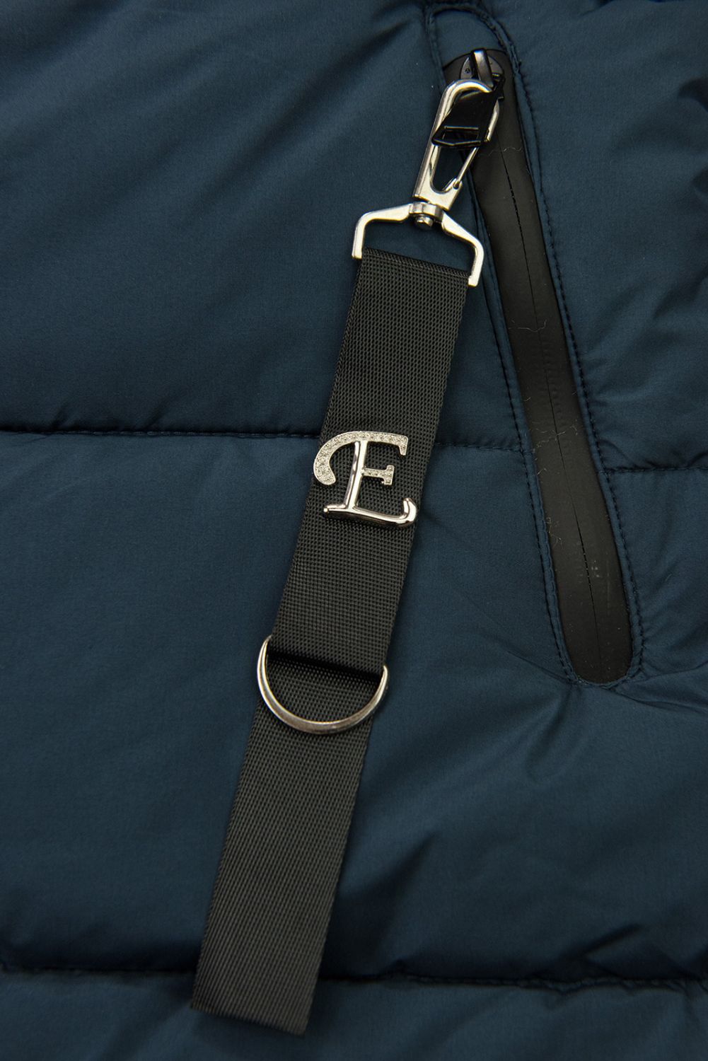 Dámská zimní bunda s kapucí, tmavě modrá