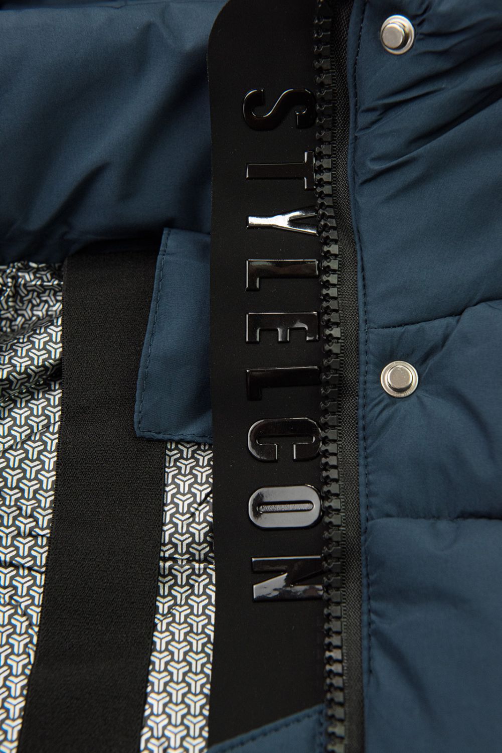 Dámská zimní bunda s kapucí, tmavě modrá