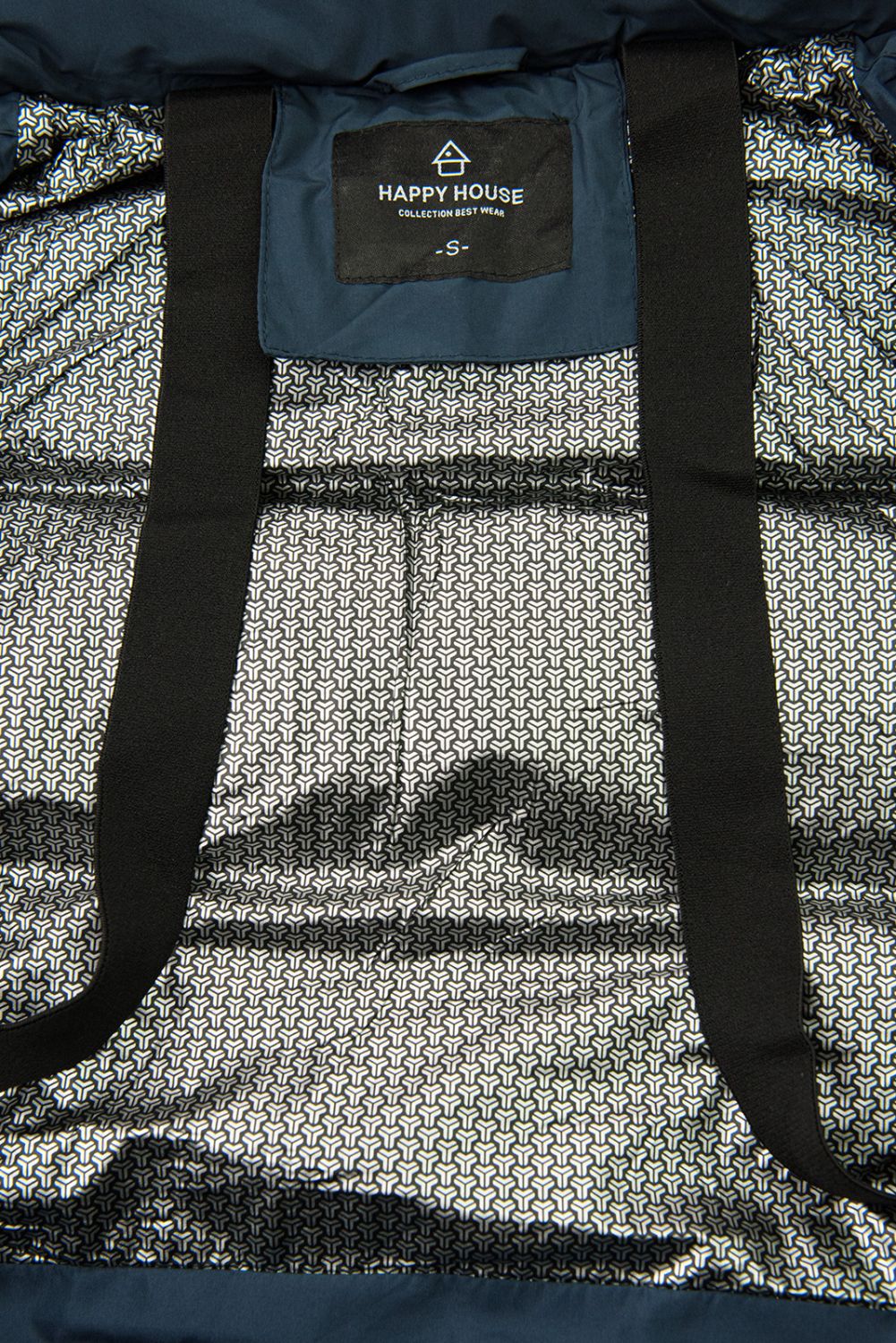 Dámská zimní bunda s kapucí, tmavě modrá