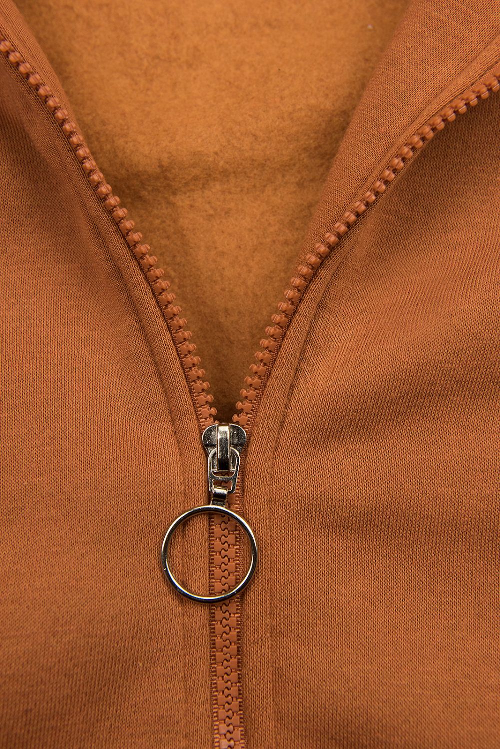 Terakota mikina s květinovým vzorem