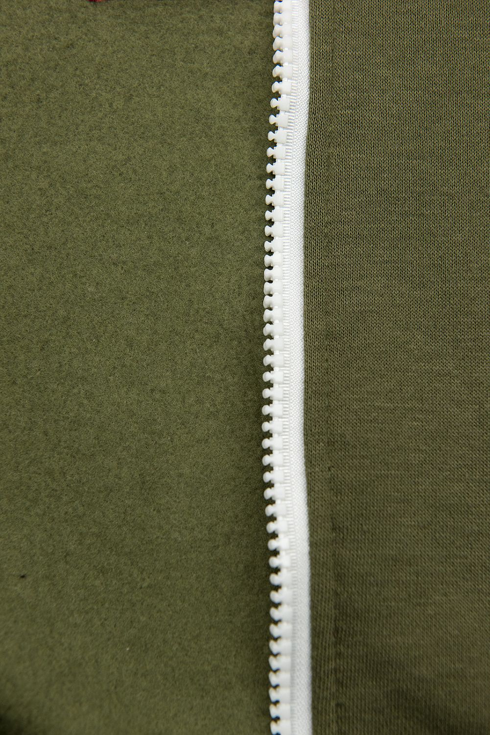 Khaki mikina ve sportovním designu