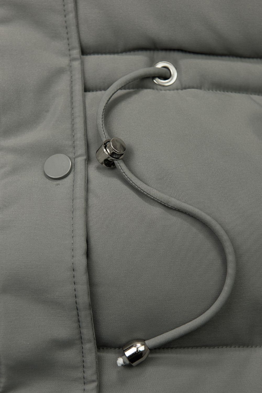 Zimní bunda s odepínací umělou kožešinou šedá