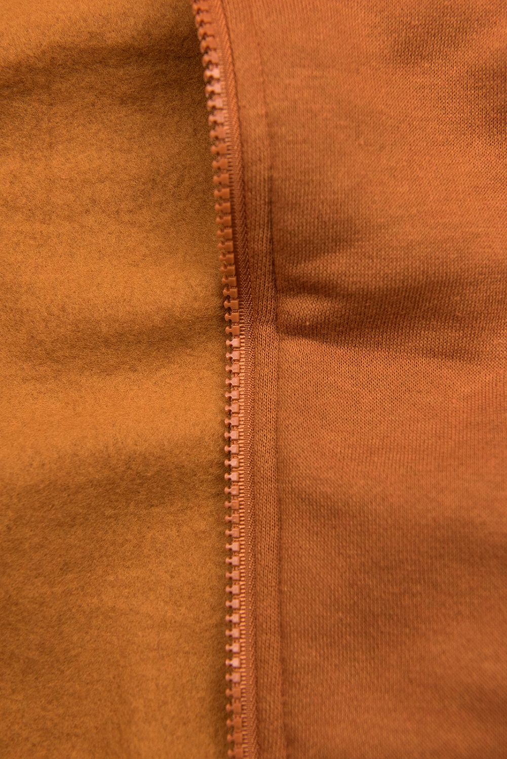 Terakota mikina s květinovým futrem v kapuci