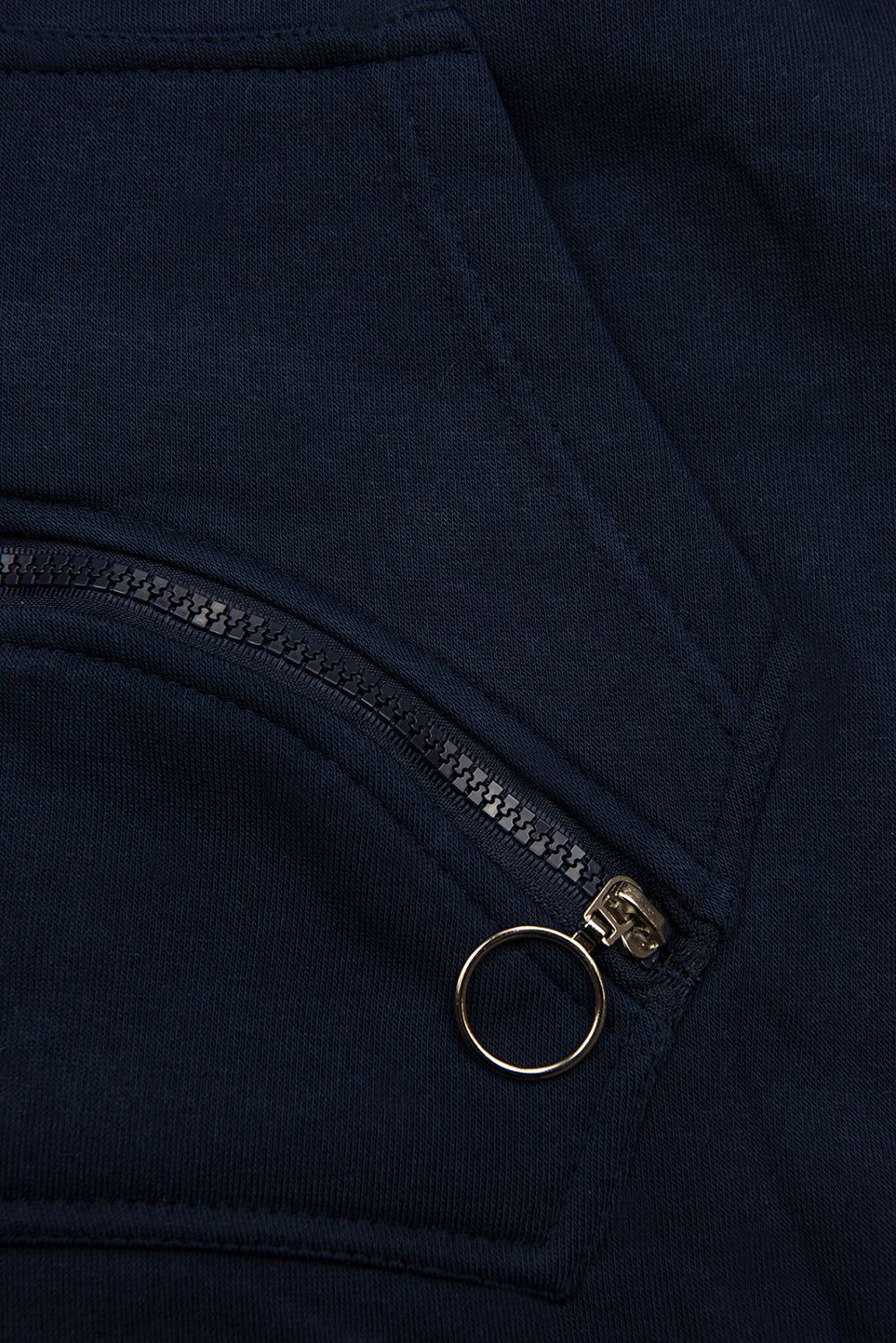 Prodloužená mikina tmavě modrá/modrá