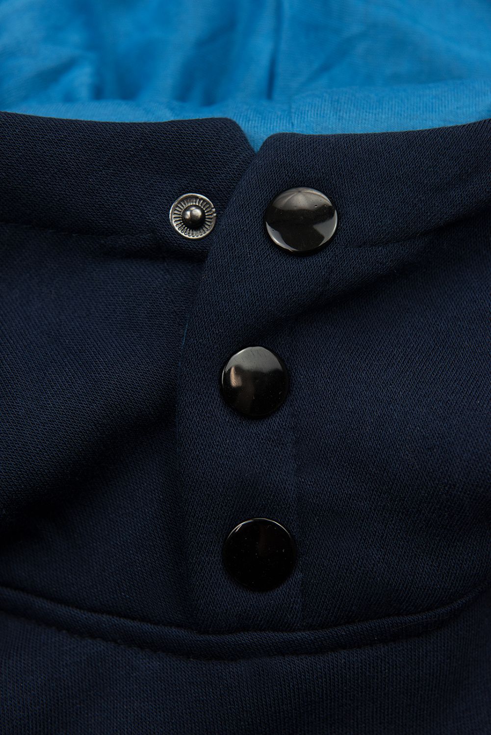 Prodloužená mikina tmavě modrá/modrá