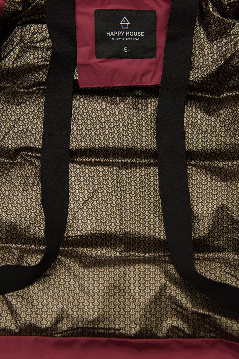 Burgundy dámská zimní bunda s kapucí