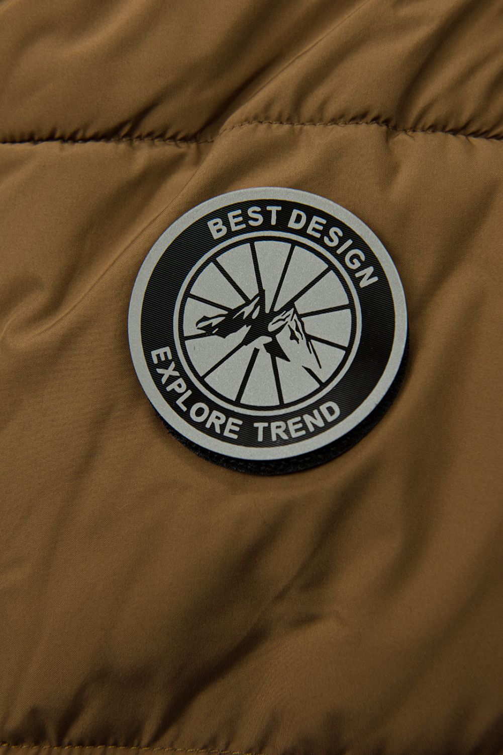 Chlapecká zimní bunda s kapucí, hnědá