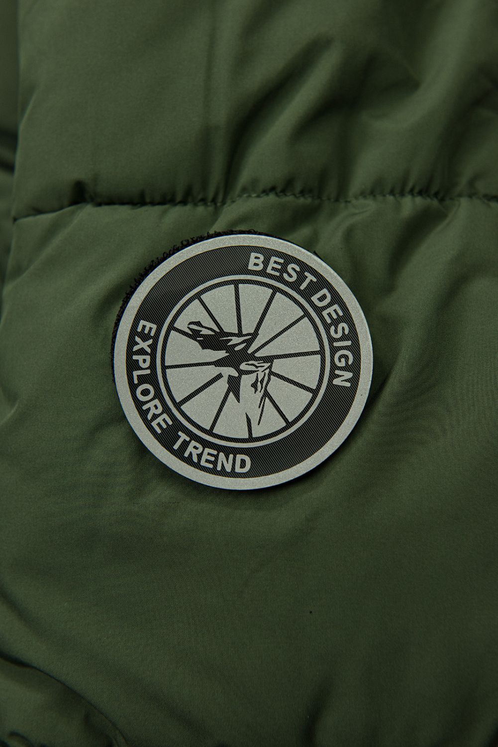 Chlapecká zimní bunda s kapucí, zelená