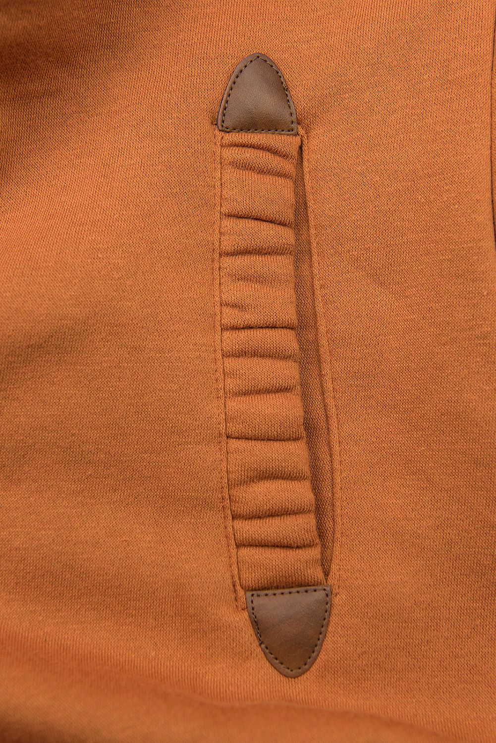 Terakota prodloužená mikina s kapucí