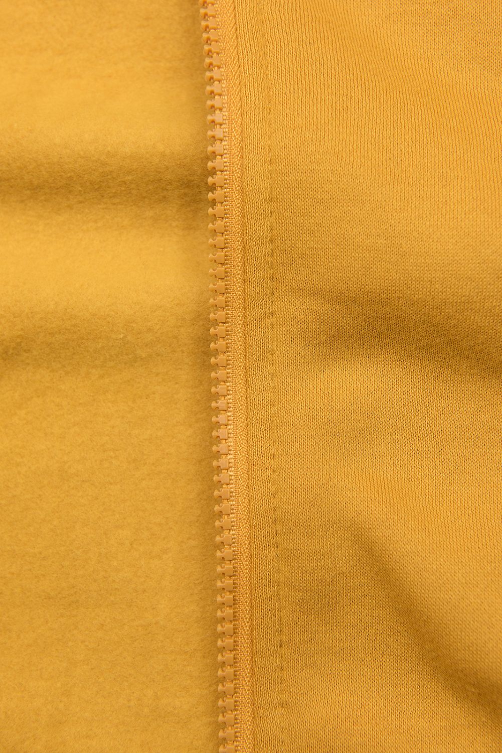 Žlutá prodloužená mikina s kapucí