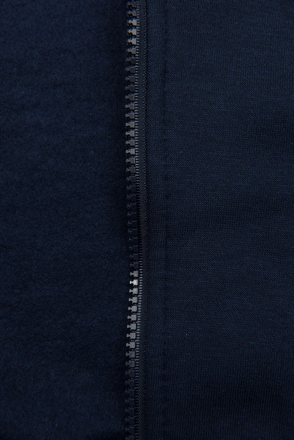 Tmavě modrá prodloužená mikina s kapucí