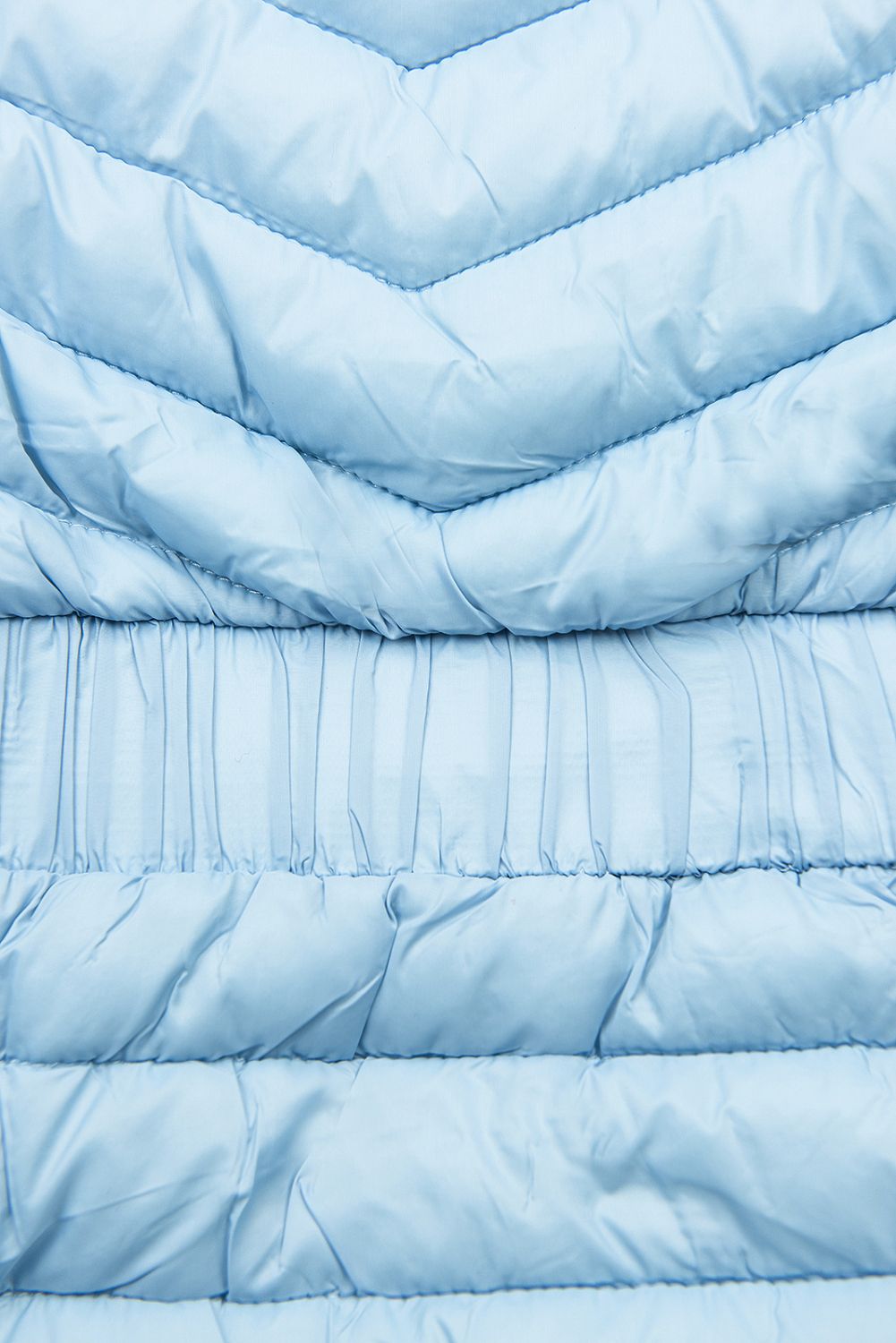 Světle modrá bunda s elastickým pasem