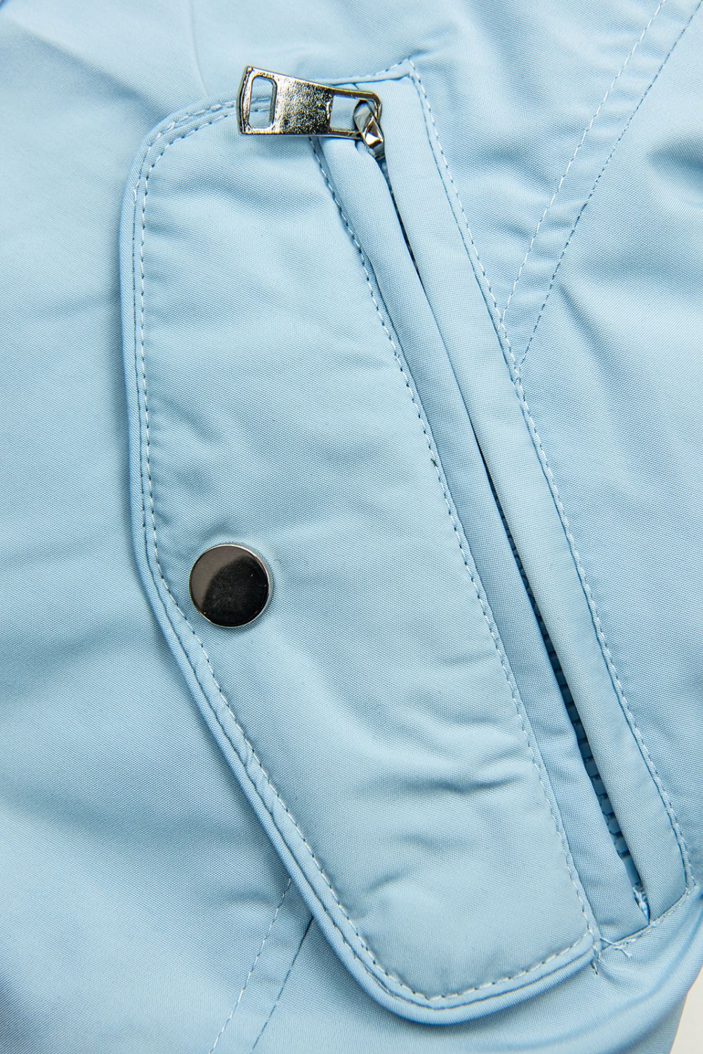 Oboustranná přechodná parka babyblue/tmavě modrá