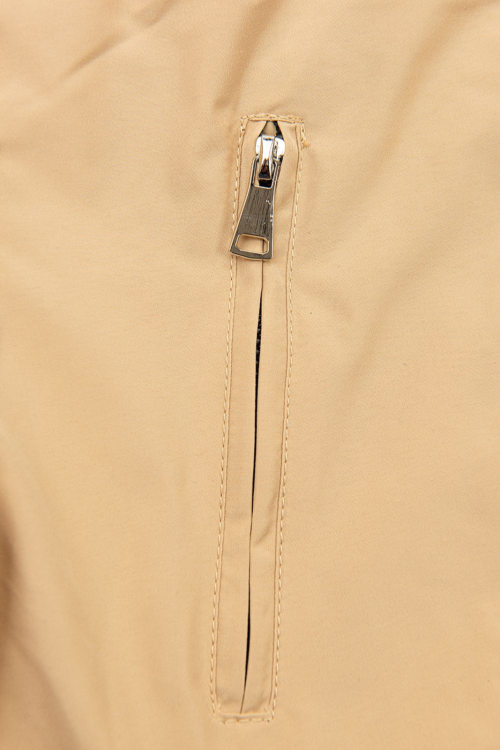 Přechodná vzorovaná oboustranná parka béžová