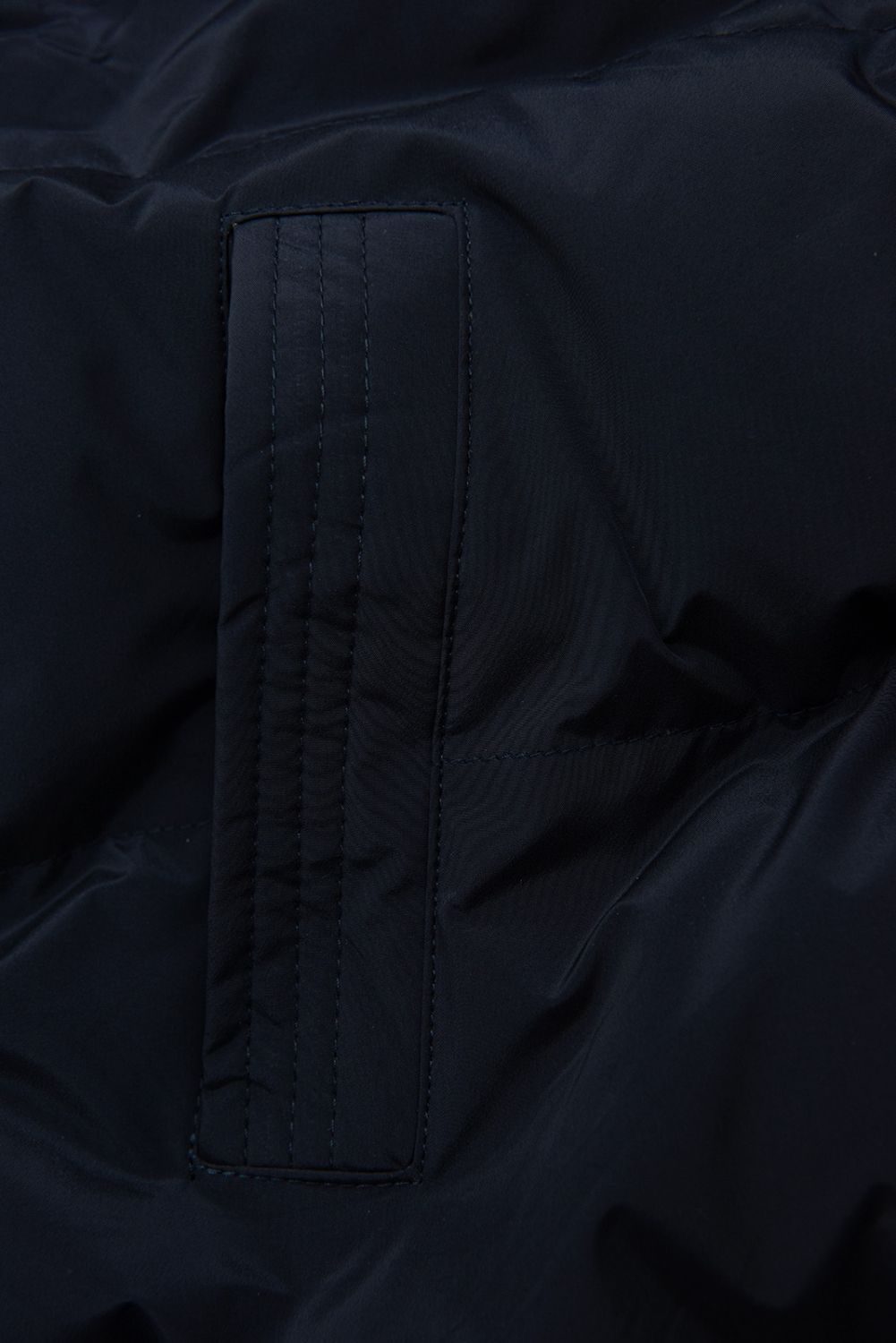 Tmavě modrá dlouhá prošívaná vesta