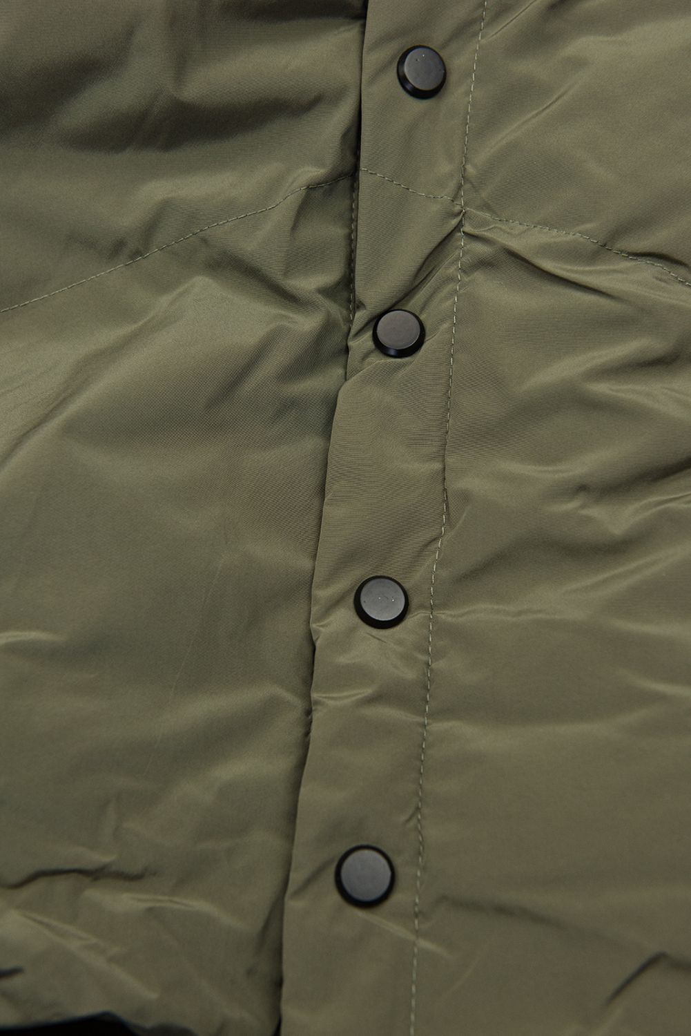 Olivově zelená dlouhá bunda na zimu