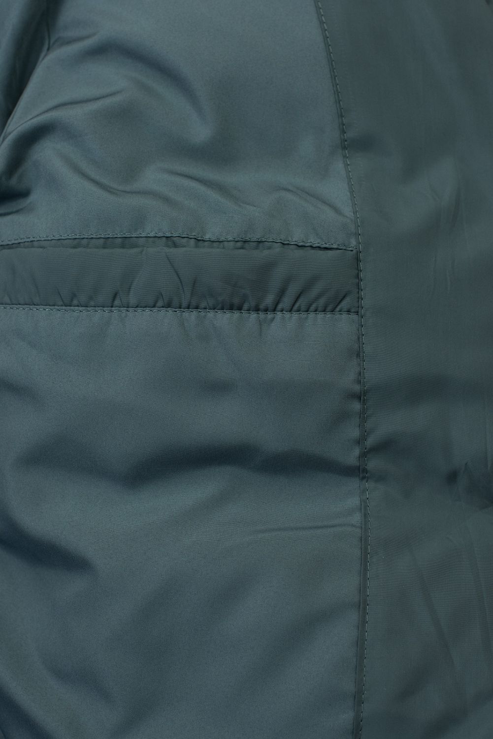 Petrolejově zelená dlouhá zimní bunda s kožešinou