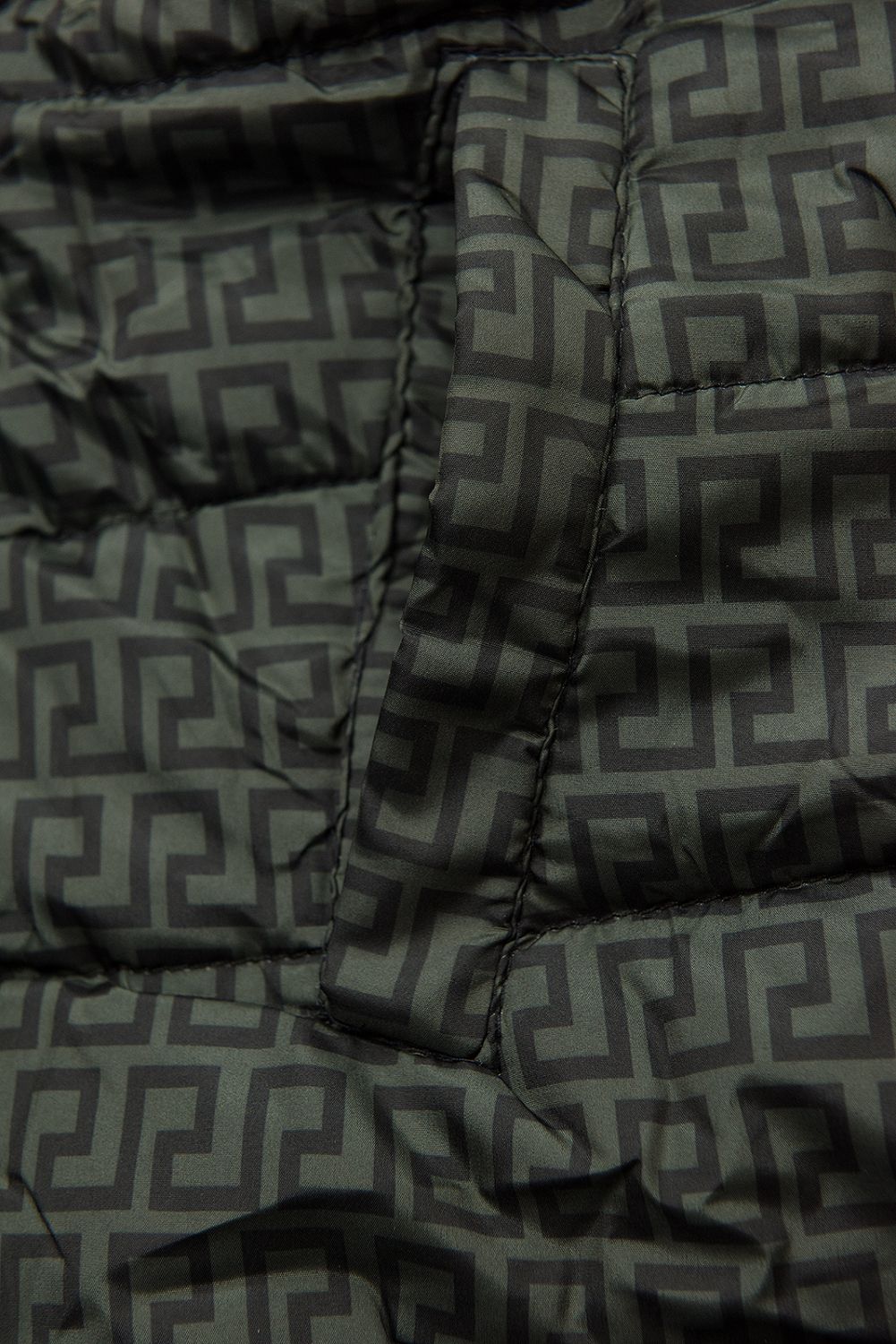 Khaki prošívaná oboustranná bunda