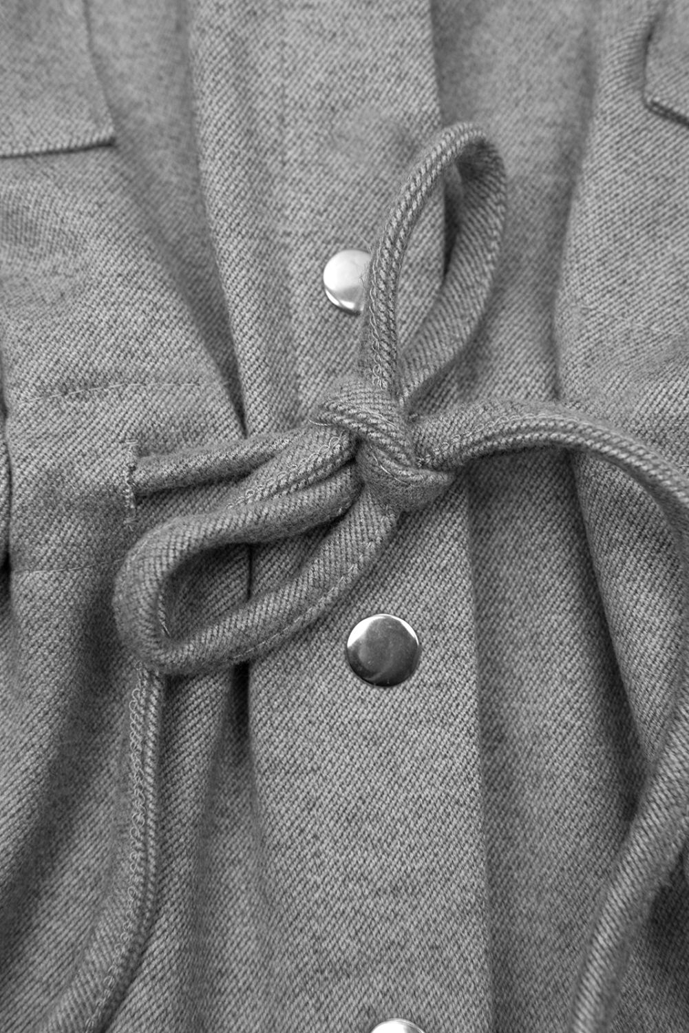 Šedé teplé košilové šaty