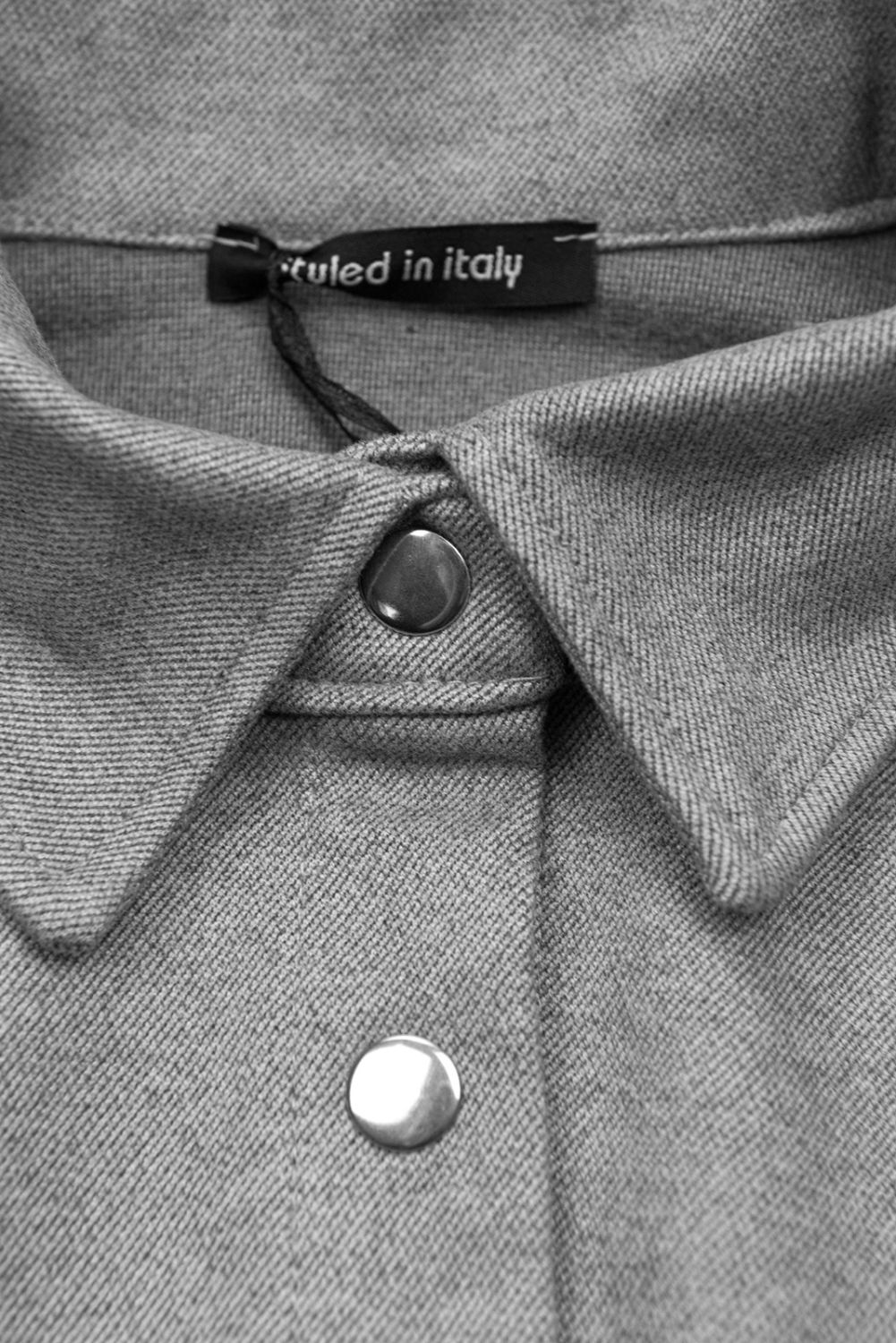 Šedé teplé košilové šaty