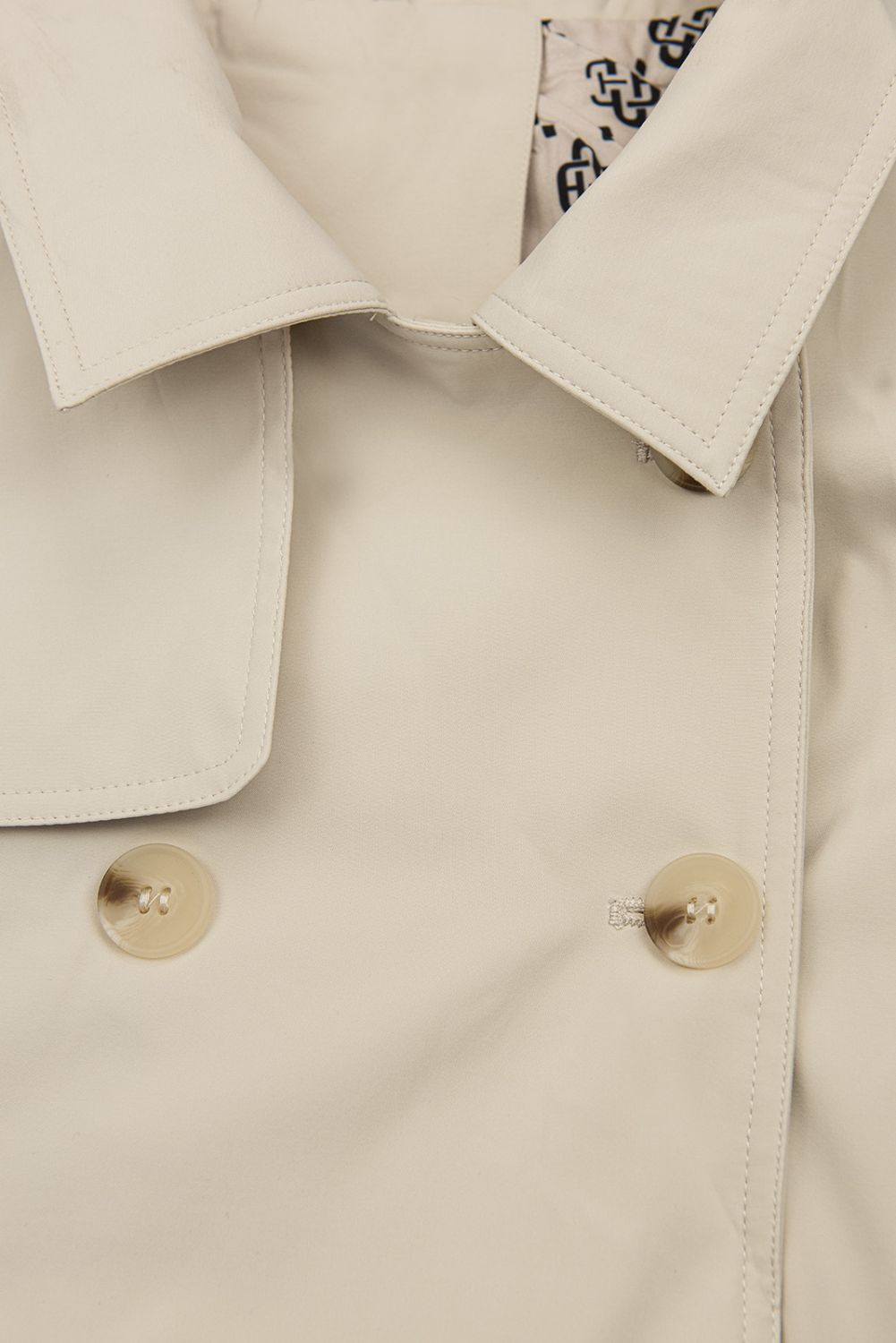 Trenčkot s dvouřadým zapínáním ecru