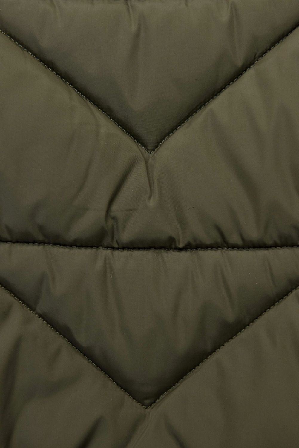 Elegantní zimní bunda s kožešinou, khaki