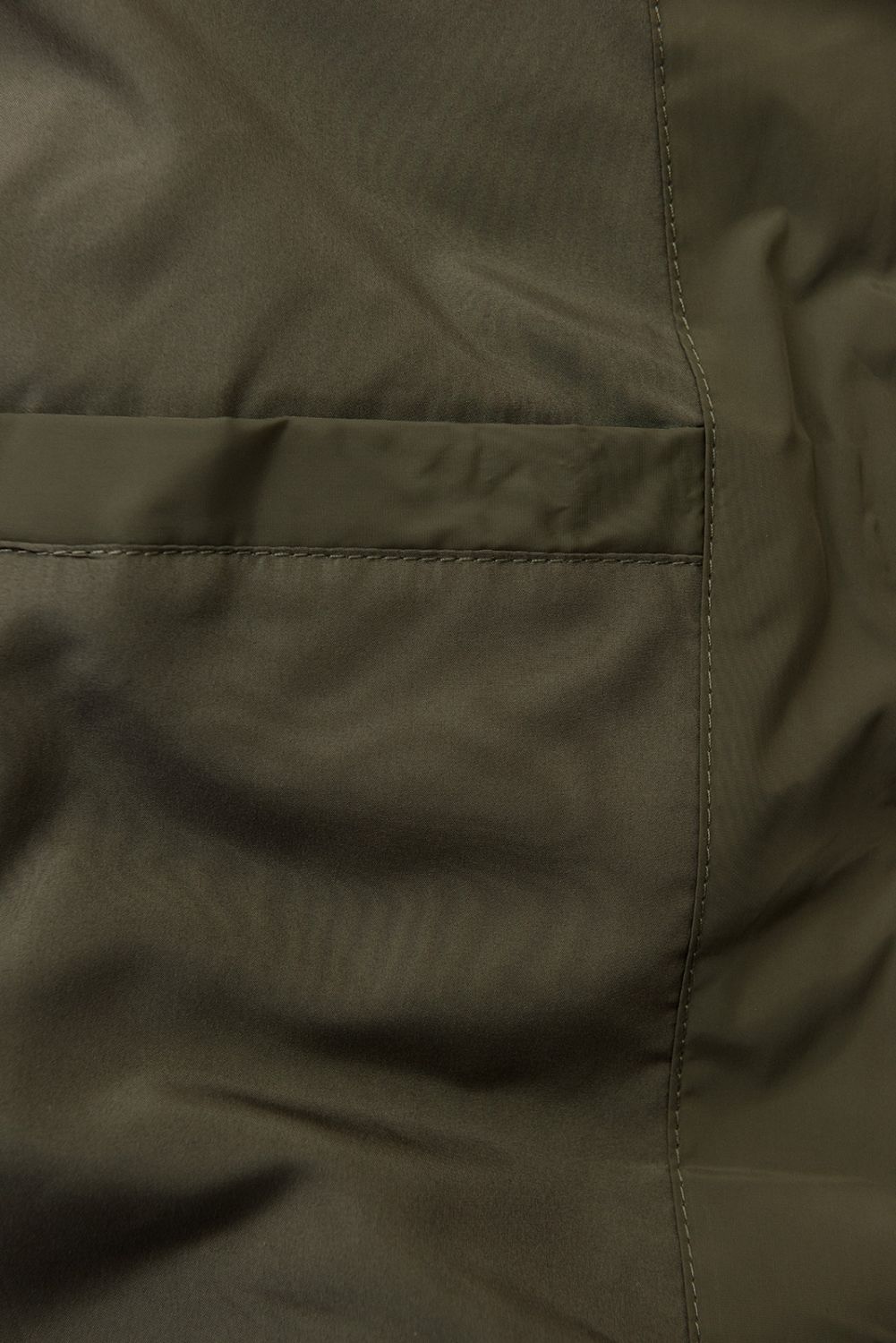 Elegantní zimní bunda s kožešinou, khaki