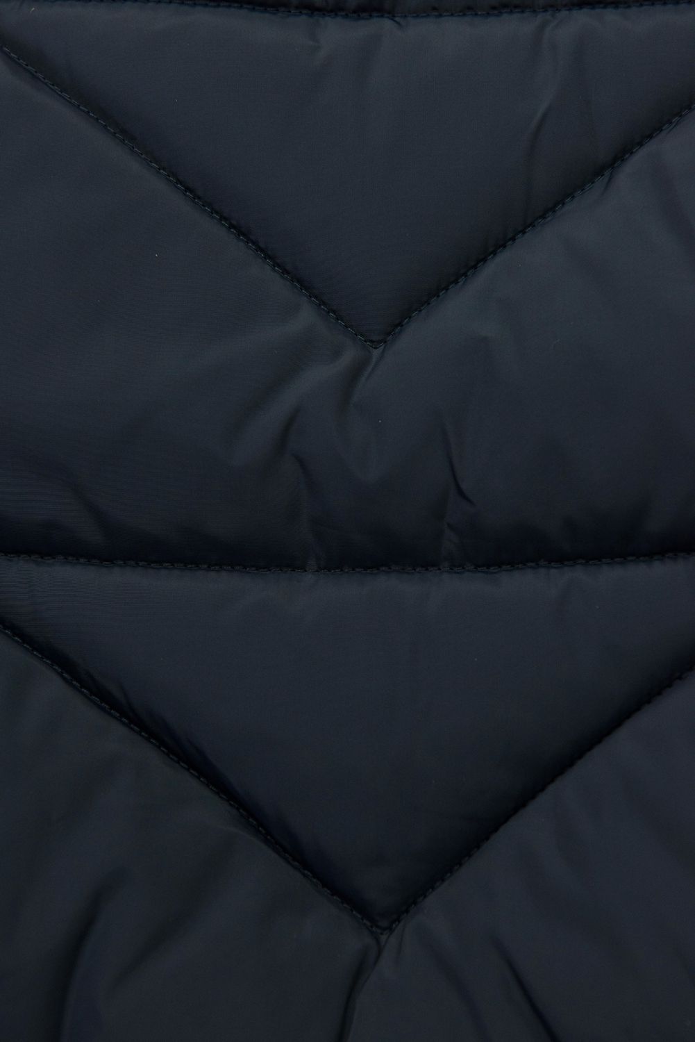 Elegantní zimní bunda s kožešinou, námořnická modrá