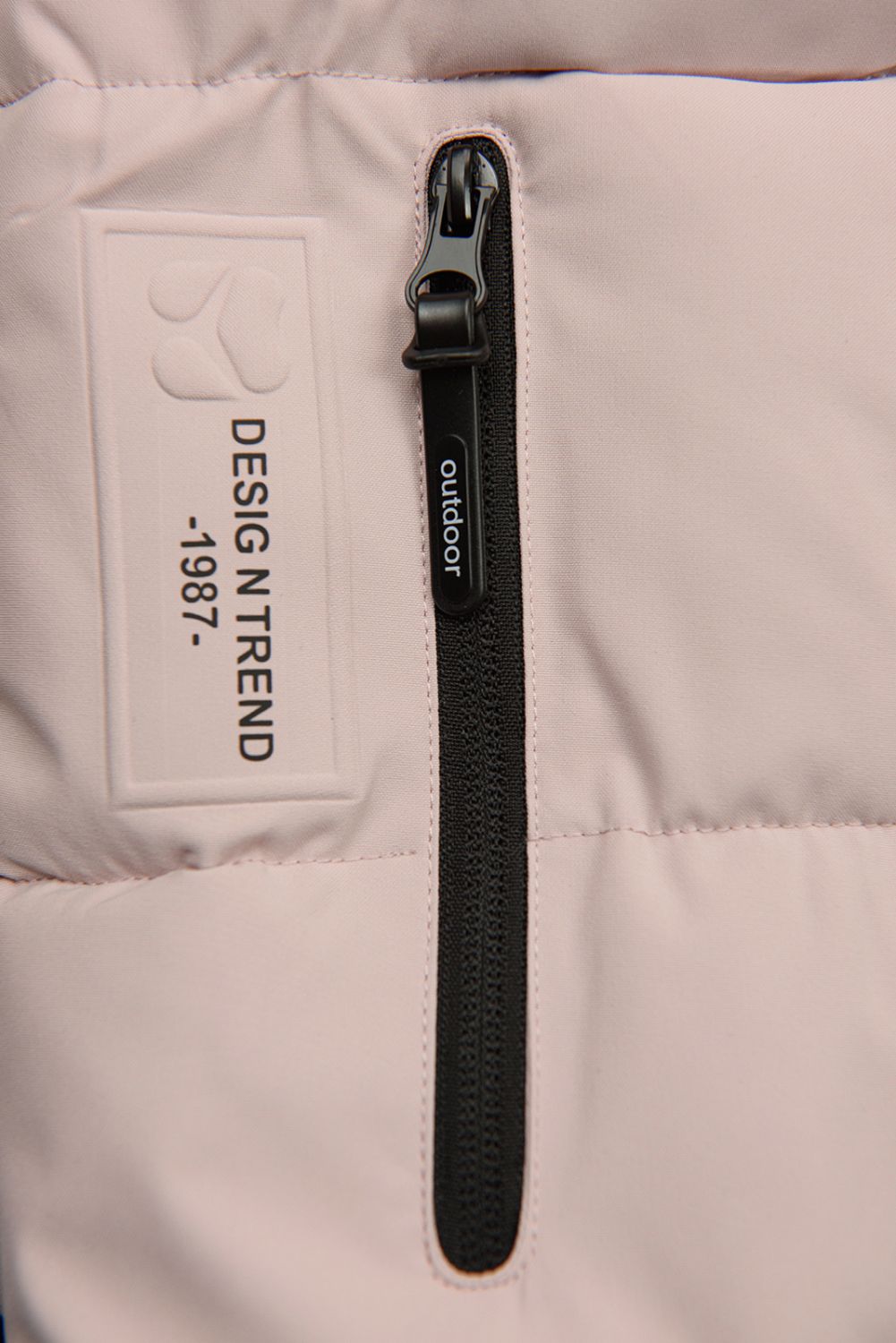 Růžová teplá zimní bunda DESIGN