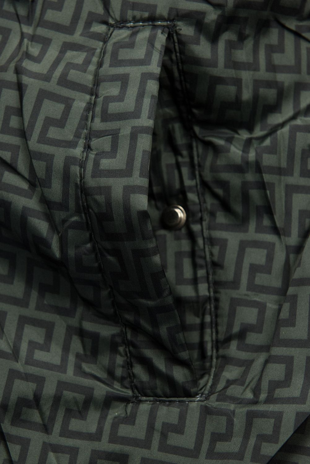 Khaki/zelená oboustranná zimní parka
