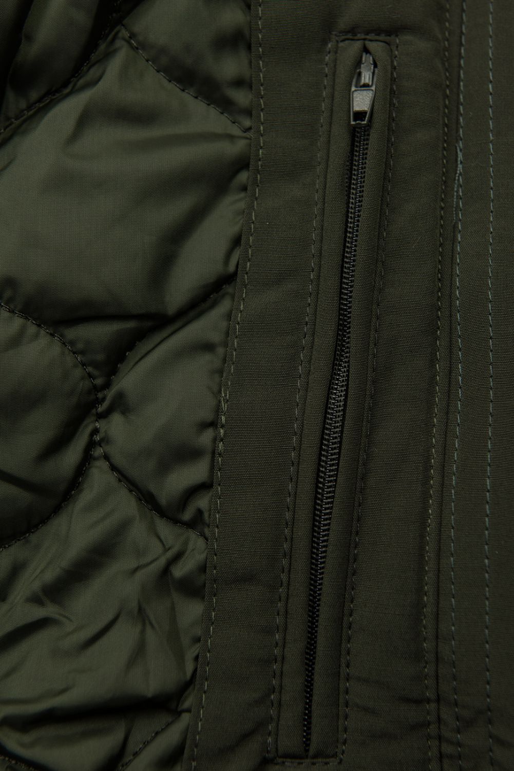 Přechodná parka se zateplením khaki