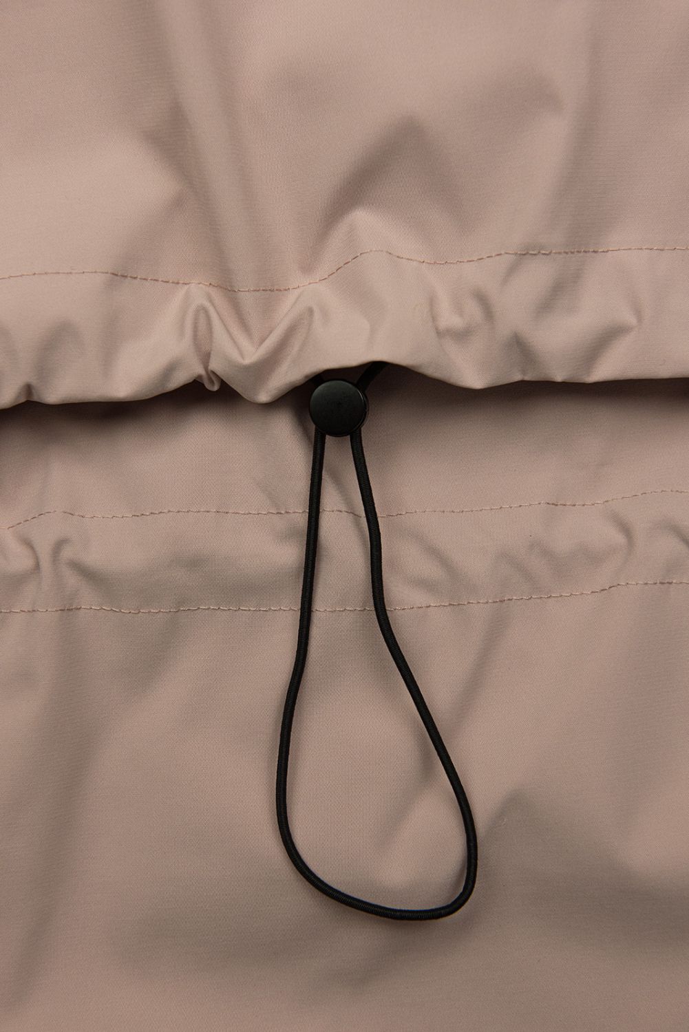 Starorůžová jarní parka se stahováním v pase