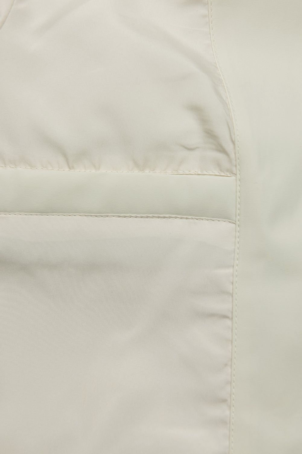 Krémová jarní parka se stahováním v pase