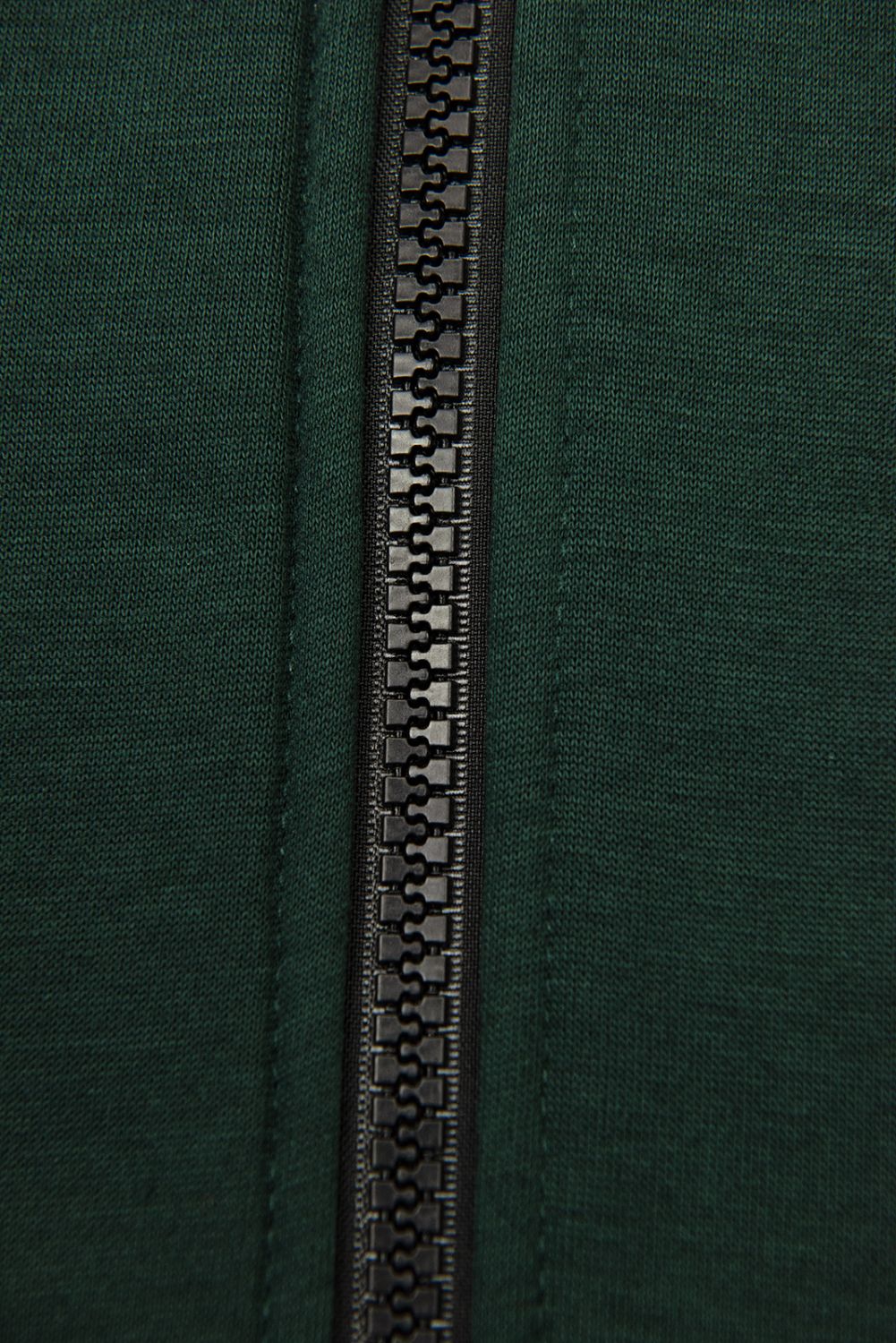 Smaragdově zelená sportovní mikina v prodlouženém střihu