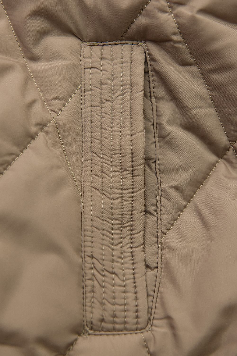 Cappuccino béžová prošívaná bunda s páskem