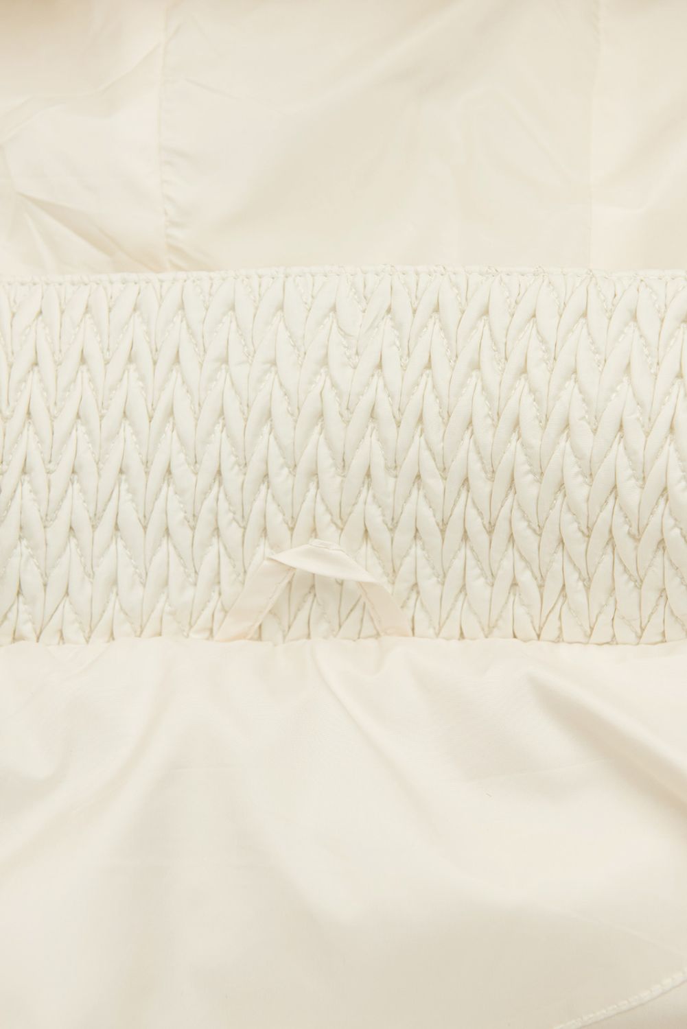 Přechodná bunda s kapucí krémová