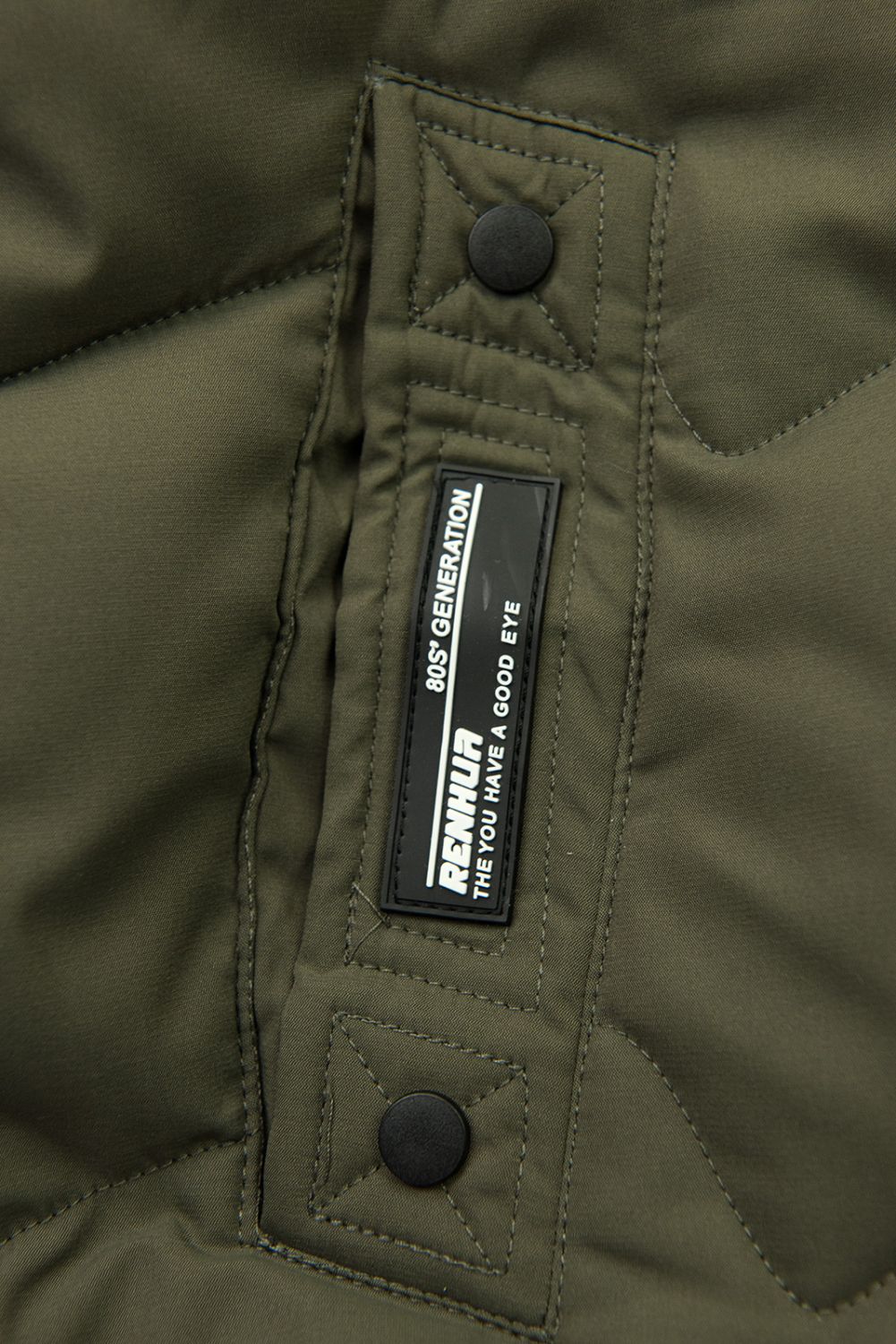 Khaki zimní bunda s kapucí SNOW