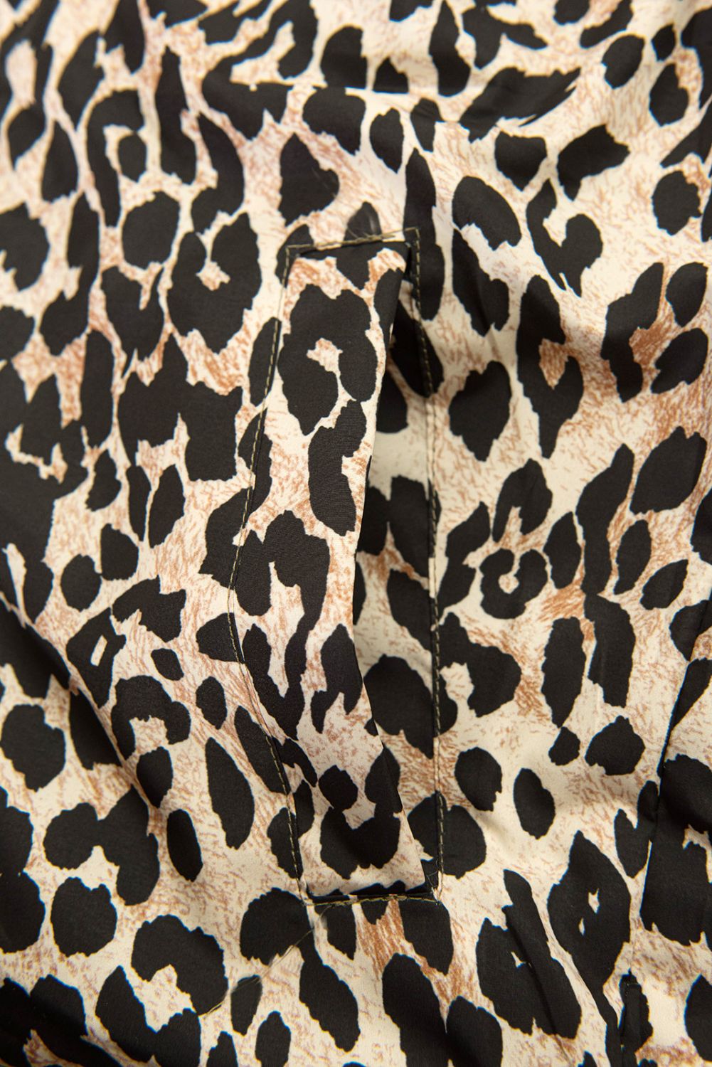 Oboustranná vesta s leopardím vzorem hnědá